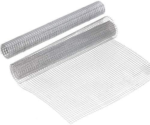 SATINIOR 2 Sheets 1/4 Inch Wire Metal Mesh Chicken Wire Net for Craft Work, 13.7 x 40 Inches Hardware Cloth Silver Galvanized Welded Wire Metal Mesh